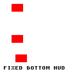 Raster_BuildHudBottom: CGB — 96行目から下を固定します。上の2個の矩形はカメラ(8,8)により(24,8)と(24,72)、下の矩形は(32,112)です。下端のFIXED BOTTOM HUDも固定します。